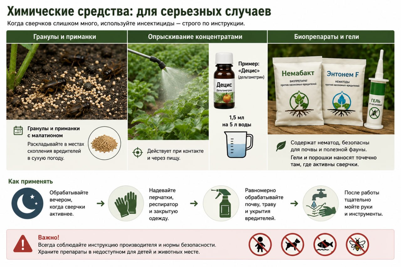 химические средства от сверчков